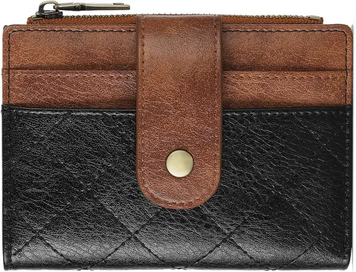 Miniatura 18 de GAEKEAO Billeteras pequeñas para mujer, con bloqueo RFID, plegable, de piel vegana, con bolsillo con cremallera, ventana de identificación