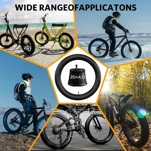 Miniatura 6 de OUXI 20x4.0 Fat Tire Tube, Puncture Resistant Folding MTB Replacement Tire, 20x4.0 Fat Tyre for MTB and Ebikes, All-Terrain Directional Tread