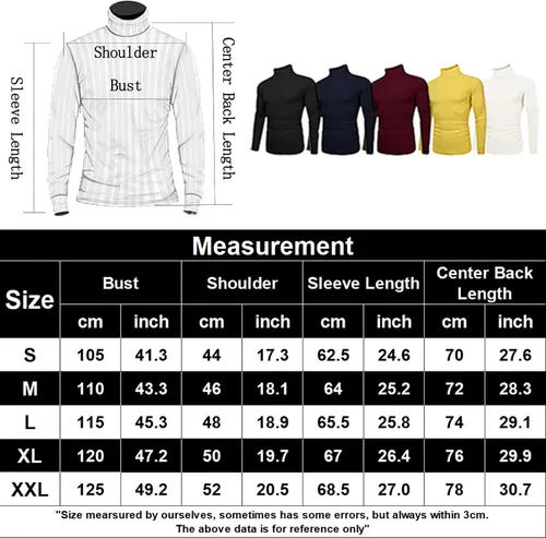 Miniatura 6 de Amussiar Sudadera de cuello alto para hombre, de manga larga, elástica, ligera, térmica, básica