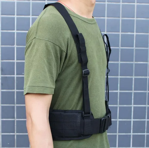 Miniatura 6 de FAMI Cinturón de cintura Molle con tirantes ajustables y correas libres