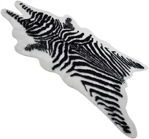 Miniatura 9 de Alfombra con estampado de leopardo, piel de vaca sintética, alfombra artificial, piel de vaca de imitación, leopardo, tigre, cebra, tapete de piel