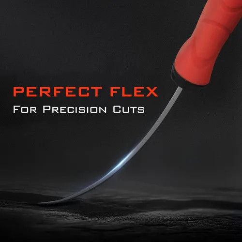 Miniatura 3 de KastKing Intimidator Cuchillo de filete con acero afilador, cuchillas de acero inoxidable alemán ultra afiladas G4116, mango antideslizante, funda