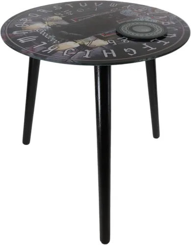 Miniatura 3 de Ebros Occultic Wicca Lisa Parker Sagrado Circle Black Cat Ouija Spirit Board con plancha redonda de 16 pulgadas de alto, mesa auxiliar redonda