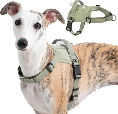 Miniatura 11 de Arnés sin tirones para perro de tamaño pequeño, arnés reflectante a prueba de escapes con asa y bolsillo para rastreador Airtag, arnés ajustable