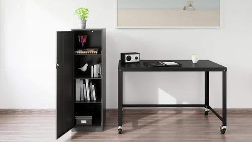 Miniatura 7 de Gabinete personal, 4 estantes, carbón