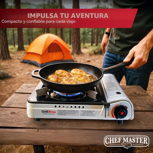 Miniatura 8 de Grill Boss - Estufa portátil de combustible doble, estufas de butano y propano de combustible dual, estufa de campamento de butano de 12 K BTU