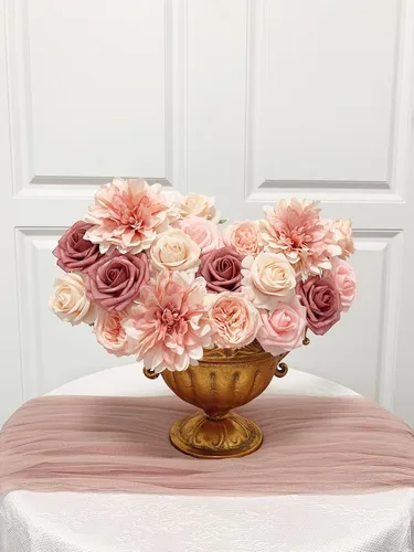 Miniatura 34 de FACINOC Ramos de Rosas Artificiales Naranjas, Juego de Caja de Flores Artificiales con Tallos para DIY, Bodas, Despedidas de Soltera, Decoraciones