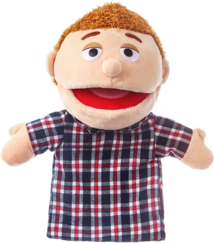 Miniatura 10 de 1 pieza de marionetas de mano familiares de 12 pulgadas, abuelos, mamá y papá, hermano y hermana, marionetas de mano de peluche para niños, juguetes