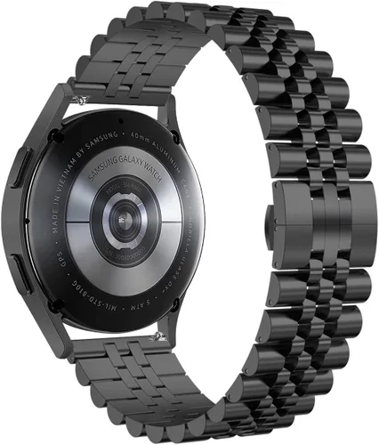 Miniatura 3 de Wolait Compatible con Galaxy Watch 6 Classic Band 1.850 in 1.693 in, correa de repuesto de metal de acero inoxidable para Samsung Galaxy Watch Negro