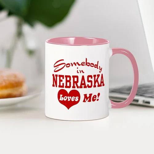Miniatura 102 de CafePress I Love Nebraska Taza de café de cerámica de 11 oz (11.0 fl oz)