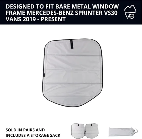 Miniatura 5 de Pinzas magnéticas aislantes para ventanas traseras VanEssential con bloqueo de luz (par) diseñadas para Mercedes-Benz VS30
