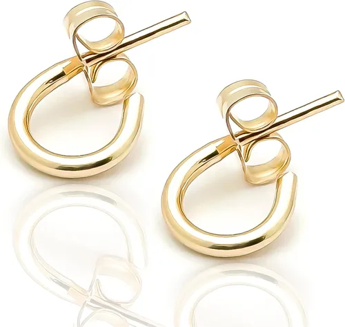 Miniatura 13 de Aretes de aro de plata de ley, plata de ley 925, 0.472 in, 16 ga, aretes de aro para mujer, aretes de aro de plata hipoalergénica, aretes de aro