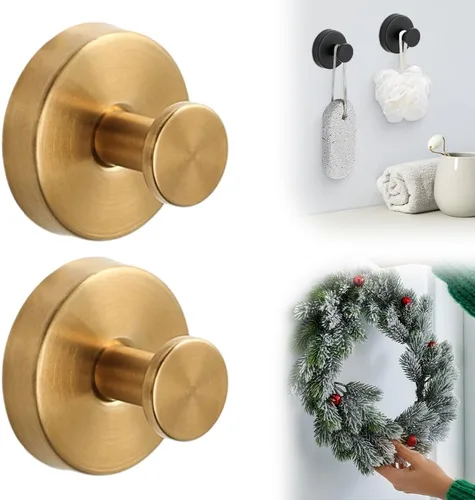 Miniatura 12 de Ganchos de Ventosa para Coronas de Puerta, 2025 Perchas de Corona Mejoradas para Puerta Delantera, Soporte de Corona de Ventosa para Halloween