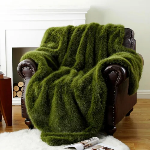 Miniatura 11 de BATTILO HOME Manta de Tiro de Piel Sintética Negra Mullida y Lujosa, Manta Negra para Sofá, Sillón, Silla, Cama, Mantas de Piel Mullida, Suave