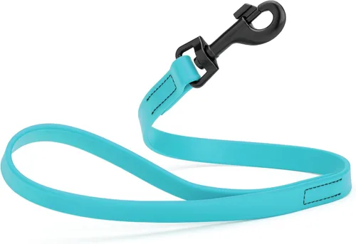 Miniatura 30 de Dogline Biothane - Correa impermeable para perro, correa de nailon tejido con revestimiento fuerte, con herrajes negros, a prueba de olores, fácil