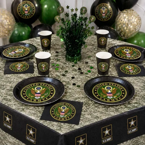 Miniatura 5 de Servilletas de almuerzo del ejército de los Estados Unidos (32 piezas) 32 servilletas Lg. del ejército de Estados Unidos impresas en el sello