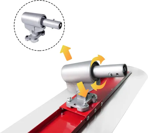 Miniatura 3 de Bull Float Kit de herramientas flotadoras de hormigón de 48"x12" Fresno, kit de tablero de acero inoxidable de extremo redondo, herramientas