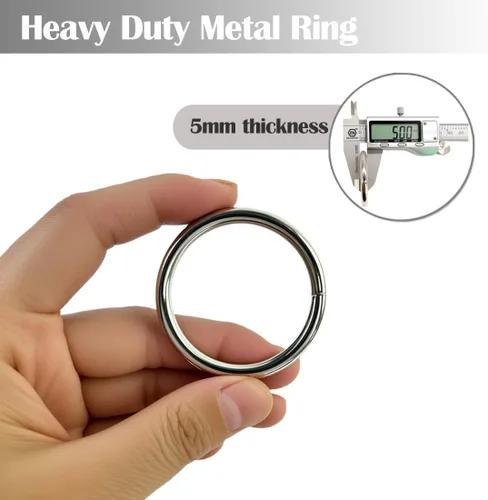 Miniatura 6 de Ewparts Anillos de metal de 2 pulgadas para colgar plantas, anillos de macramé de acero soldado de plata, anillos de metal para macramé, paquete