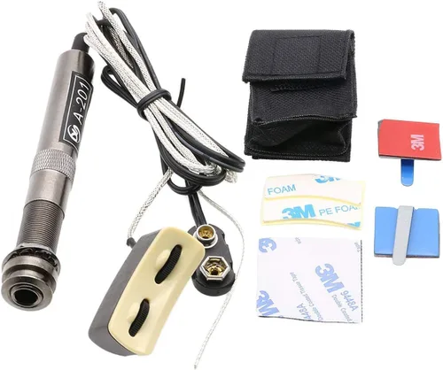 Miniatura 8 de Rocket A-201, micrófono profesional Piezo, ecualizador de guitarra, amplificador profesional. afinador con control de tono y volumen, with microphone