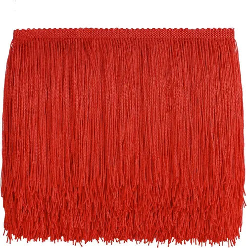 Miniatura 9 de AWAYTR Ribete de Flecos para Costura de 10 Yardas - 6 pulgadas de Ancho con Borlas para Manualidades DIY, Ropa y Decoración de Vestidos