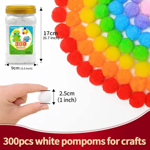 Miniatura 26 de Praisebank Pompones rojos, 90 unidades, 1.5 pulgadas, perfectos para artes y manualidades