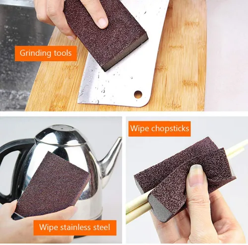 Miniatura 5 de Paquete de 6 cepillos de esponja Nano Emery Eraser Scrub, cepillo de esponja de limpieza de carborundo, herramientas de limpieza para el hogar