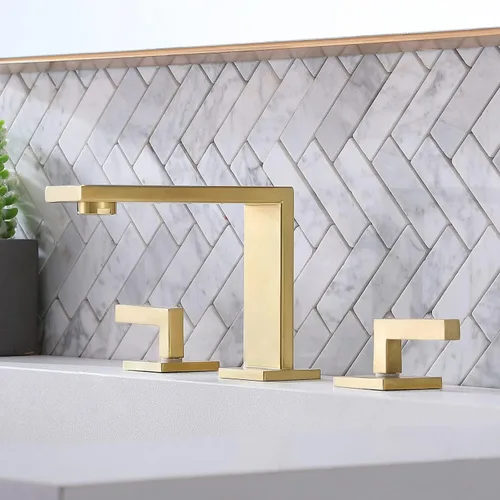 Miniatura 11 de VCCUCINE - Grifo de baño negro de 3 agujeros, grifo de lavabo de baño de 8 pulgadas, grifo de baño negro mate de 2 asas, moderno grifo de tocador