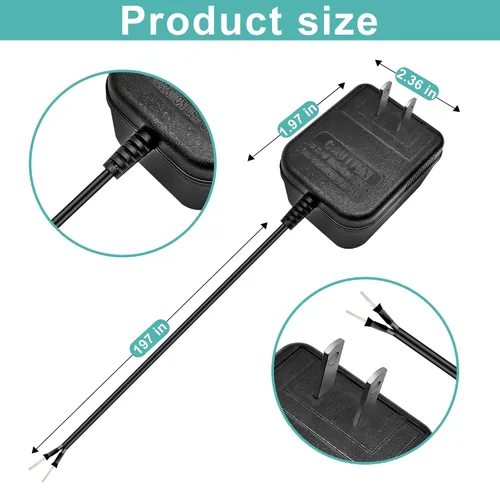 Miniatura 2 de Adaptador de corriente de timbre de 24 voltios - Adaptador de cable C de 16.4 pies, transformador de timbre compatible con Ring, Nest Hello, Wyze