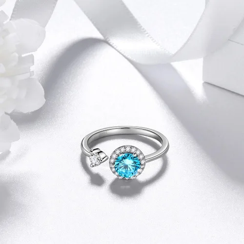Miniatura 5 de Aurora Tears 925 Sterling Silver 12 Birthstones NecklaceEarringRingBracelet Women Birthstone Pendant Crystal Fashion Birthday Jewelry Christmas Gift