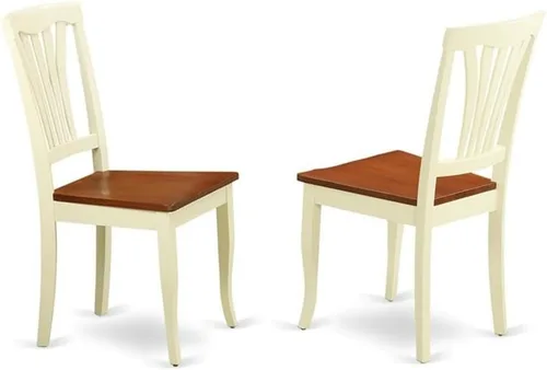 Miniatura 8 de East West Furniture AVC-OAK-C Avon - Juego de 2 sillas de comedor de cocina tapizadas con tela de lino, de madera maciza, color roble Avc-roble-c