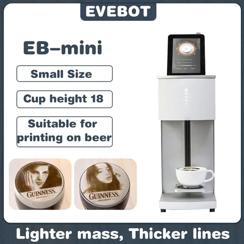 Miniatura 3 de EVEBOT Coffee Latte Art Machine FM1 - Suministros portátiles de decoración de galletas en café, cócteles, pasteles, selfies y diseños personalizados