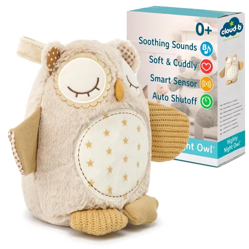 Miniatura 10 de Cloud b Máquina de sonido con sonidos relajantes de ruido blanco Animal de peluche y luz nocturna nómada Graba la voz de los padres Ajustes
