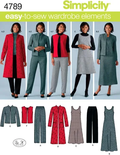 Miniatura 9 de Simplicity 4789 Pantalones de talla grande, chalecos, chaqueta y patrón de costura para mujer de In K Design, tallas AA (10 -18)
