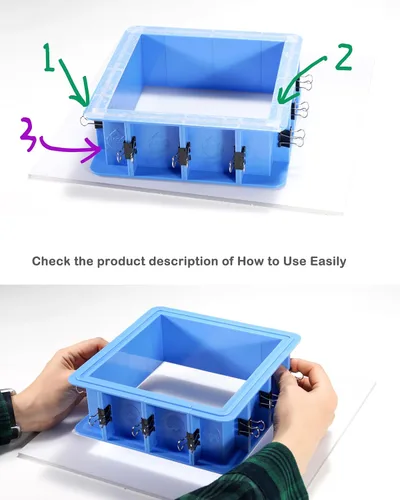 Miniatura 4 de BBDINO Kit de carcasa de molde ajustable para fabricación de moldes de silicona - 2 juegos Caja de desmoldeo fácil - Combinación libre y escalable