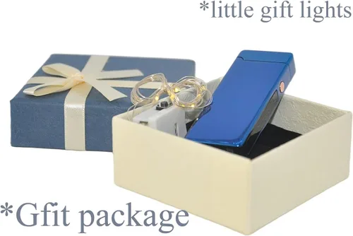Miniatura 3 de Encendedor eléctrico personalizado para regalo de velas, resistente al viento, recargable por USB, doble arco para camping, Navidad, Día del Padre