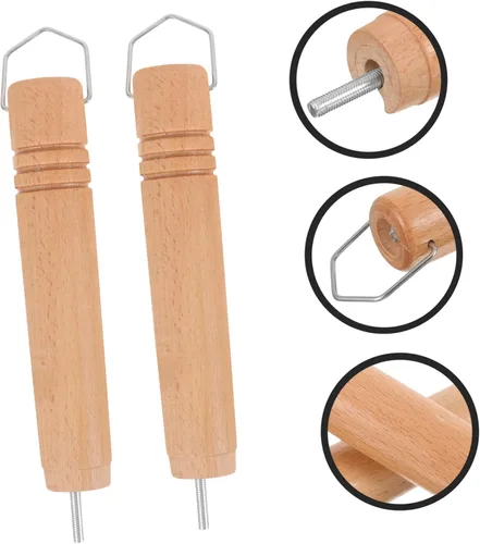 Miniatura 3 de Mango de olla de repuesto de mango de sartén de madera, agarre ergonómico desmontable para cacerola japonesa y ollas pequeñas de sopa, accesorio
