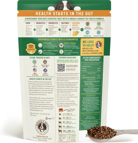 Miniatura 3 de Suplemento Perfecto para Popó, Digestión y Salud General para Perros: Fibra, Prebióticos, Probióticos y Enzimas Alivian las Condiciones Digestivas