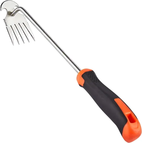Miniatura 8 de Paquete de 2 herramientas de eliminación de malezas, mango extendido de 16 pulgadas, herramienta extractor de malezas de 5 dientes, herramienta