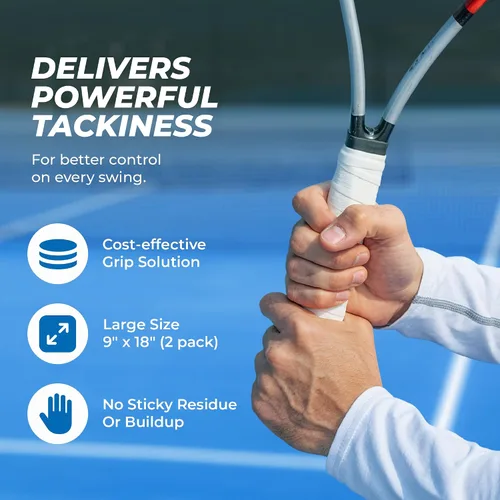 Miniatura 2 de Tourna Tac Rag - Paño de agarre pegajoso para tenis, pickleball y deportes (paquete de 2) - Potenciador de agarre para manos y asas, sin residuos
