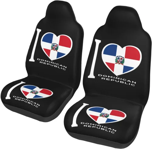 Miniatura 14 de I Love Colombia - Juego completo de 2 fundas universales para asientos delanteros, se adapta a la mayoría de automóviles, SUV y camiones