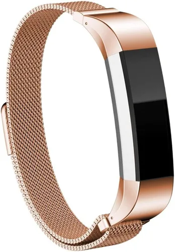 Miniatura 10 de Bandas de metal compatibles con Fitbit Alta/Fitbit Alta HR, malla de bucle de acero inoxidable transpirable, pulsera magnética ajustable