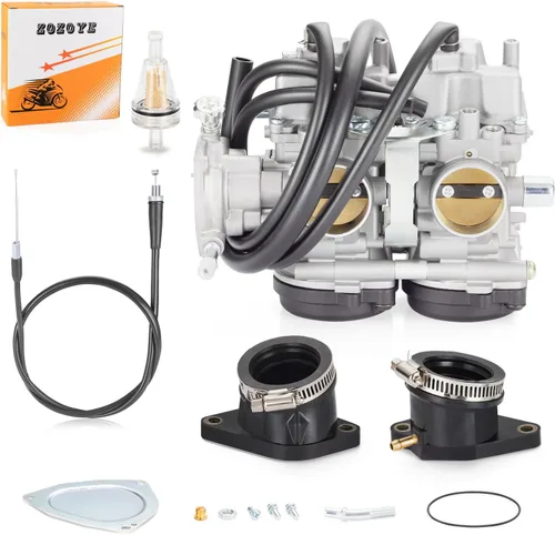 Carburador de carburador y cable del acelerador con colector de admisión para Yamaha Raptor 660 YFM660R 2001-2005