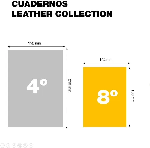 Miniatura 5 de Basicos MR 10420 - Cuaderno A6 de piel flexible con 300 páginas con cuadrícula con índice - Viene con goma - Negro