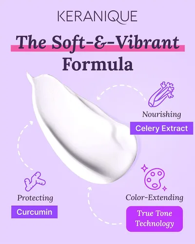 Miniatura 3 de Keranique Color Boost Scalp - Acondicionador revitalizante de queratina para cabello teñido – Protege y extiende el color, sin sulfatos, tintes