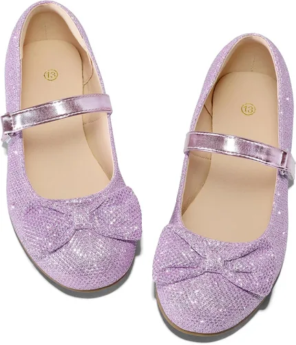 Miniatura 4 de K KomForme Zapatos planos de ballet para niña, antideslizantes, suaves, Mary Jane, para caminar, fiesta, zapatos de vestir para niños pequeñosniños