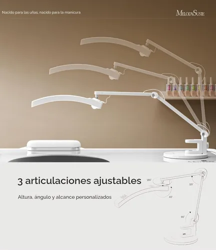 Miniatura 6 de MelodySusie Lámpara de Mesa LED para Manicura para Técnicos de Uñas, S-Pro29G Luz de Escritorio Profesional para Uñas con Lámpara de Curado UV