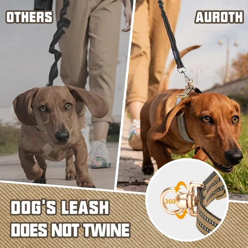 Miniatura 3 de Collar de perro Auroth para perros medianos y grandes, collar de perro reflectante, collares de perro de nylon suave ajustables con resistente army