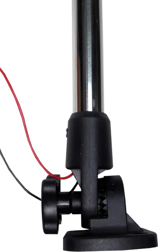 Miniatura 5 de Pactrade Marine Luz de anclaje de popa plegable para barco, luz de anclaje LED blanca redonda, poste ajustable, USCG, 2 NM, para yate, pontón