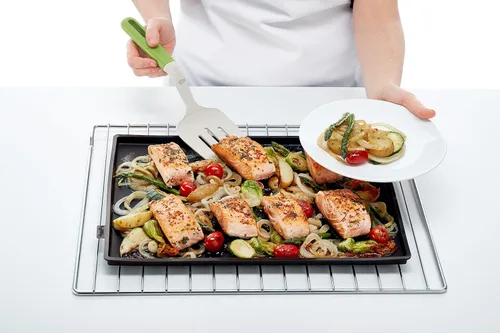 Miniatura 7 de Lekue Bandeja para hornear antiderrames de 12 x 16 pulgadas, color negro