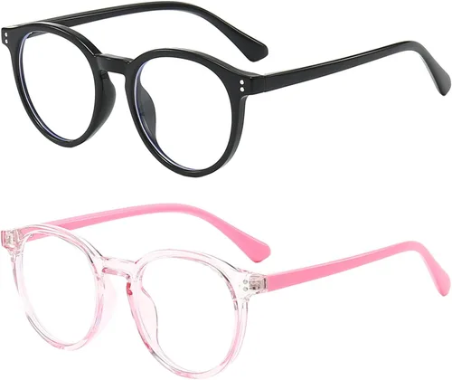 Miniatura 14 de FANNYGO Paquete de 2 Gafas de Bloqueo de Luz Azul para Niños para Niñas y Niños, Gafas Transparentes de Bloqueo de Computadora para Niños y Niñas